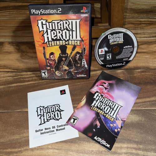 Guitar Hero 3 III: Legends of Rock (PlayStation 2 PS2) CIB Complete w/ Manual