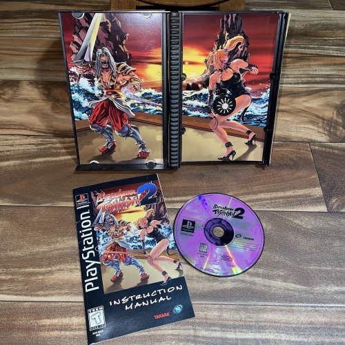 Battle Arena Toshinden 2 (Sony PlayStation 1, 1996) Long Box Complete CIB Tested