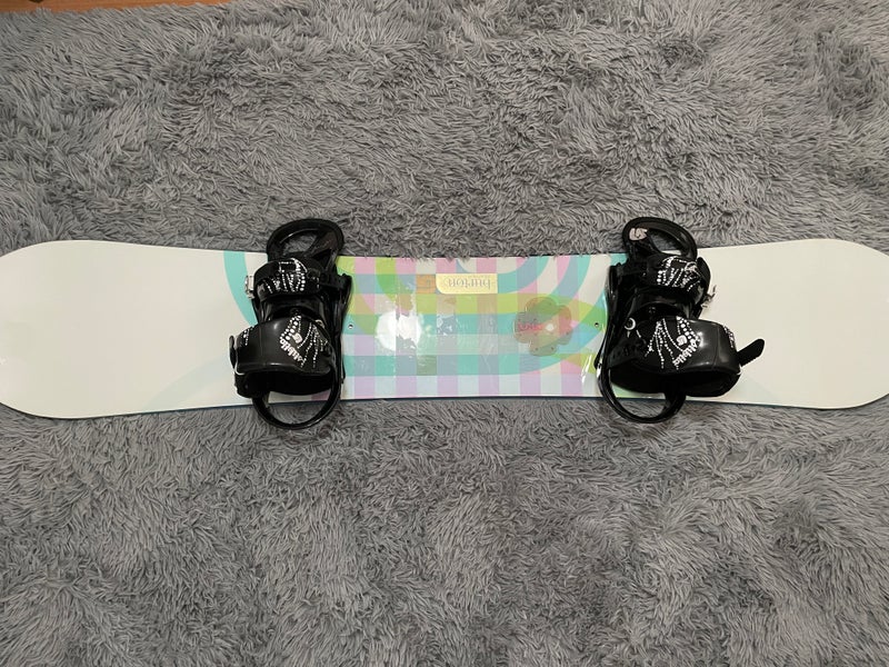 Used Women's Burton Feather Snowboard With Bindings & Bag