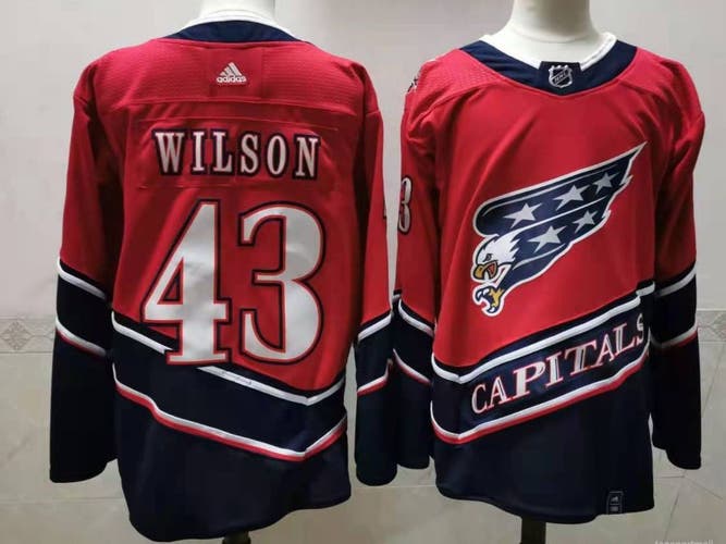 Washington Capitals 43 Tom Wilson Reverse Retro Navy Hockey Jersey Size 54 Throwback