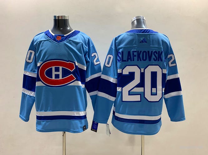 Juraj Slafkovský Montreal Canadiens Hockey Jersey Size 52 Blue