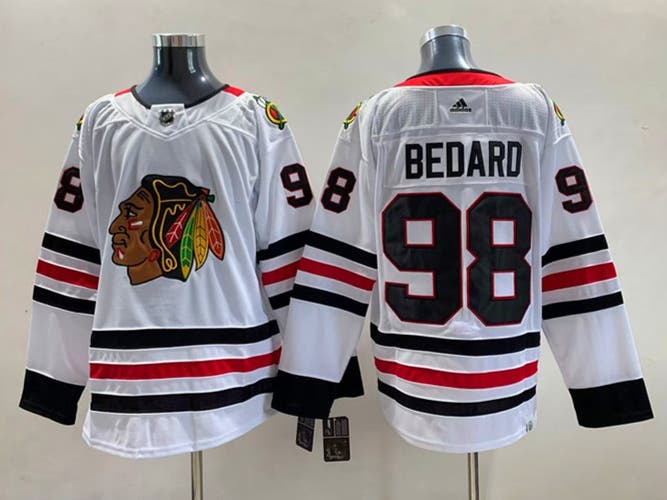 Chicago Blackhawks Connor Bedard Jersey Ice Hockey Men's Adidas size Large Throwback Vintage