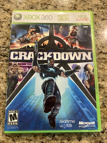 Crackdown (Microsoft Xbox 360, 2007) - w/ manual - nice