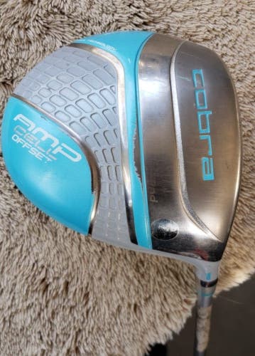 44.5 IN LADIES COBRA AMP CELL OFFSET DRIVER GOLF CLUB W FACTORY HC EXCELL    ls3