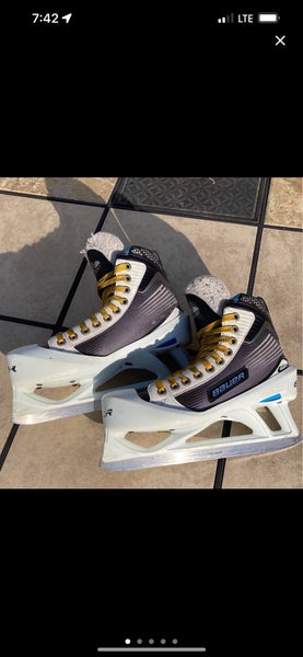 Used Bauer Regular Width Size 6 Reactor 4000 Hockey Goalie Skates