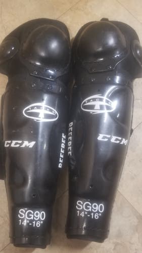 Senior Used CCM Referee 14"- 16" Shin Pads