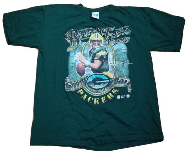 PRO THREADS NFL Brett Favre Country Green Bay Packers XL T-Shirt Football Retro