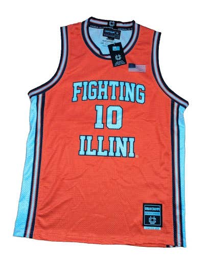 URBAN CHAMPS Illinois Fighting Illini Basketball Goode Jersey Medium M B1G NCAA