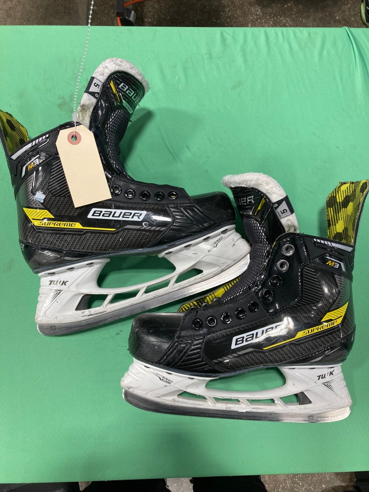 Used Intermediate Bauer Supreme M3 Hockey Skates D&R (Regular) 5.0 - Intermediate