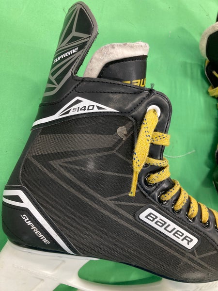 Bauer Supreme S140 T Blade Gold Edition Used Senior Bauer Supreme S140 Hockey Skates D&R (Regular) 7.0