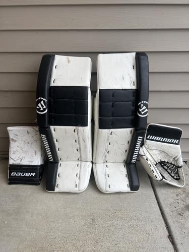 Used 34" Regular Warrior Ritual G2 classic Pro Goalie Full Set Bauer blocker