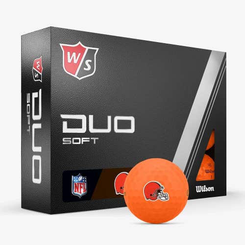 Wilson Staff 2023 Duo Soft NFL Golf Balls - Cleveland Browns - Matte Orange