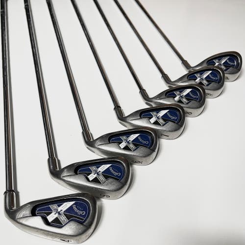 Callaway X18 Iron Set 4-9, PW Right Handed Uniflex Steel Shafts