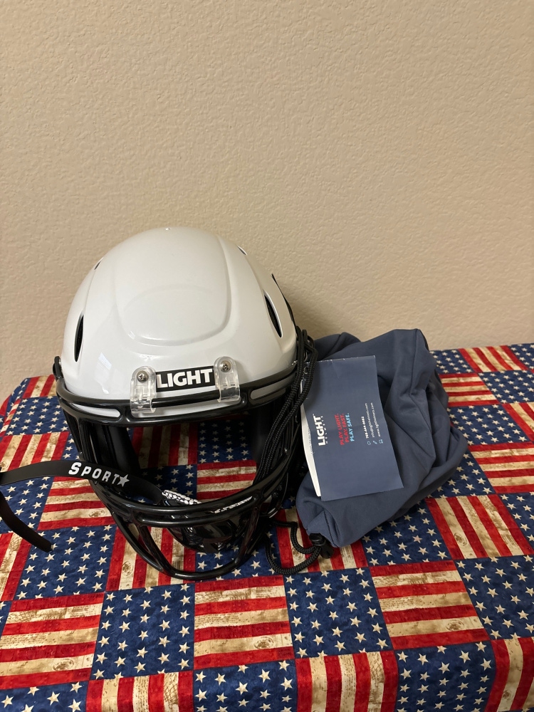 Light Football Helmet White New Youth Med