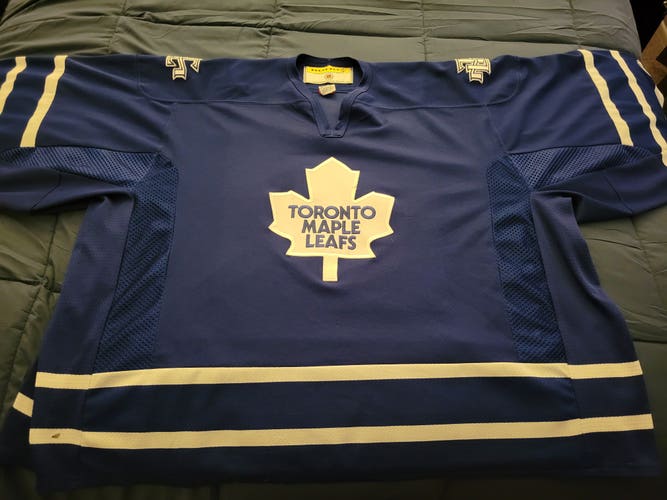 Toronto Maple Leafs Blue Used Goalie Cut Men's Koho Jersey