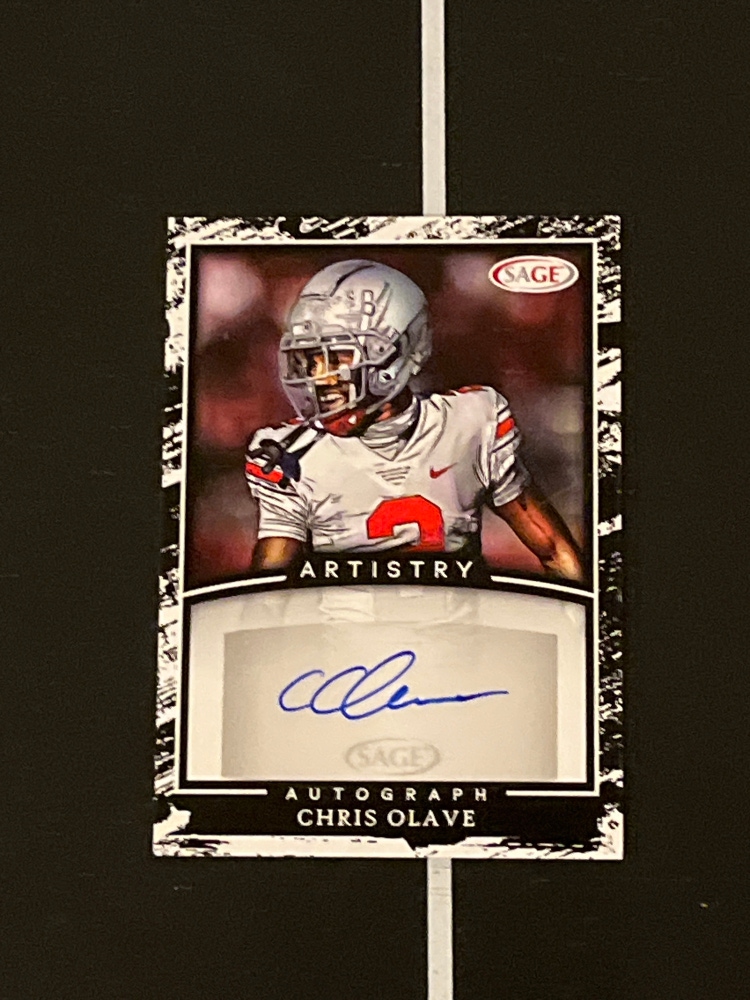 Chris Olave Autographed Card, Perfect Condition