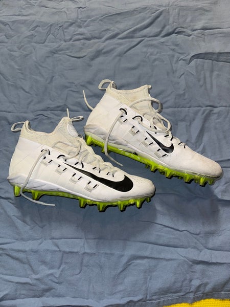 White Unisex Turf Cleats High Top Alpha Huarache 6 Elite