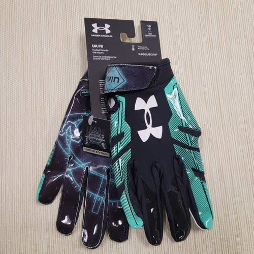 NWT adult Large UNDER ARMOUR/UA F8 RECEIVER FOOTBALL GLOVES, 1370840-005 SFIA