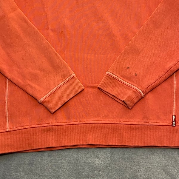 Tommy Bahama Relax Sweater Men Large Orange 1/4 Zip Dad Pullover Marlin Logo