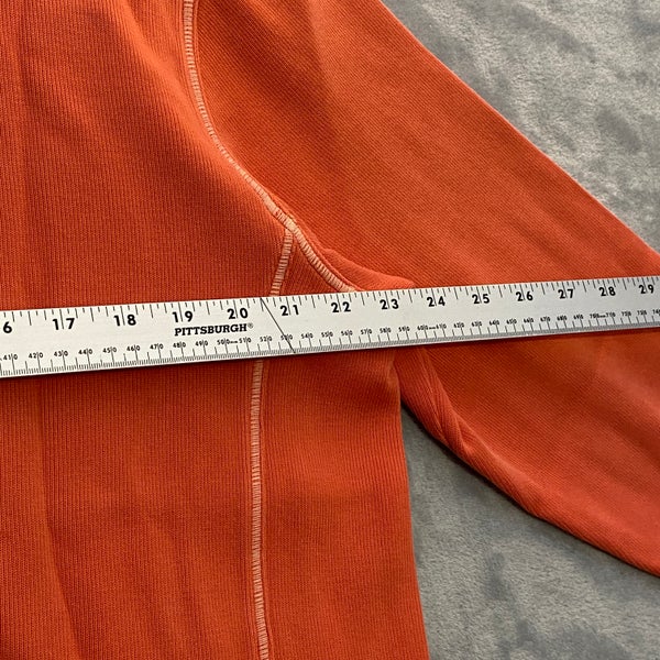 Tommy Bahama Relax Sweater Men Large Orange 1/4 Zip Dad Pullover Marlin Logo