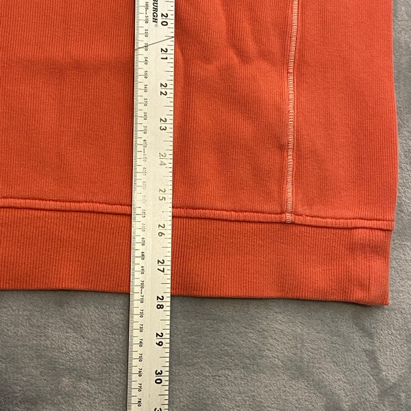 Tommy Bahama Relax Sweater Men Large Orange 1/4 Zip Dad Pullover Marlin Logo