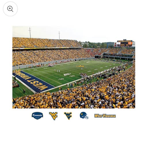 WVU (West Virginia University) Stadium Fathead - New