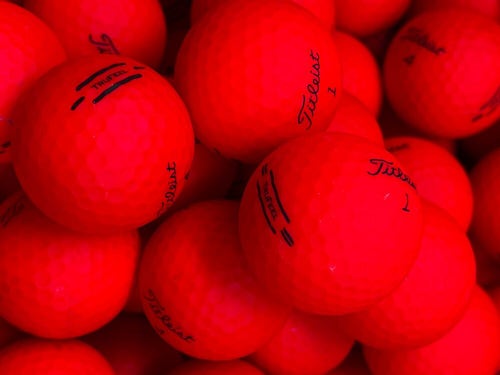 12 Near Mint Red Titleist TruFeel  AAAA Used Golf Balls