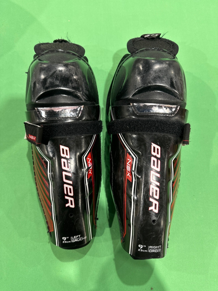 Youth Used Bauer NSX Shin Pads 9"