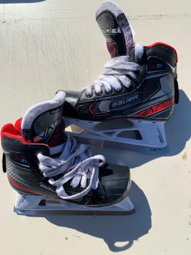 Used Bauer Vapor X2.7 Hockey Goalie Skates D&R (Regular) 2.0 - Junior