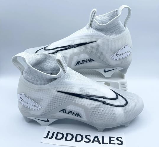 Nike Alpha Menace Elite 3 White Pure Platinum Football Cleats CT6648-109 Men’s Size 11  New