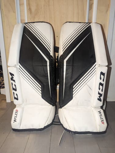 Used 24" CCM Y Flex Goalie Leg Pads