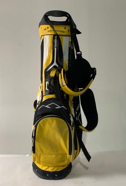 Sun Mountain Three.5 Stand Bag Yellow 4-Way Divide Dual Strap Golf