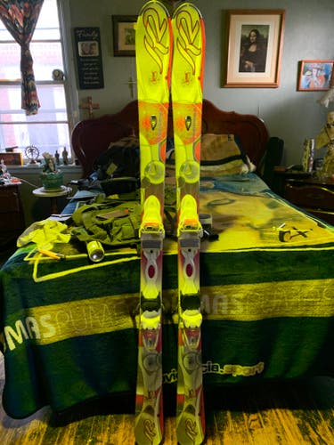 Used K2 146 cm SuperSweet Skis With Bindings
