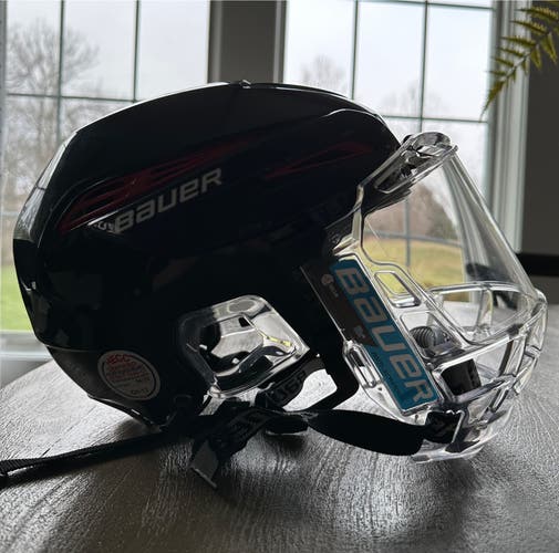 Men’s Bauer IMS 11.0 Hockey Helmet + Full Clear fishbowl face mask ($100 or best offer!)