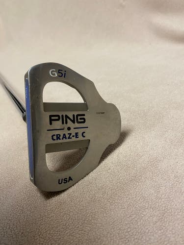 Silver Men's Used Ping Right Handed Mallet Craze G5i Putter Uniflex 36"