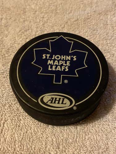 St. John’s Maple Leafs American Hockey League (AHL) Souvenir Hockey Puck