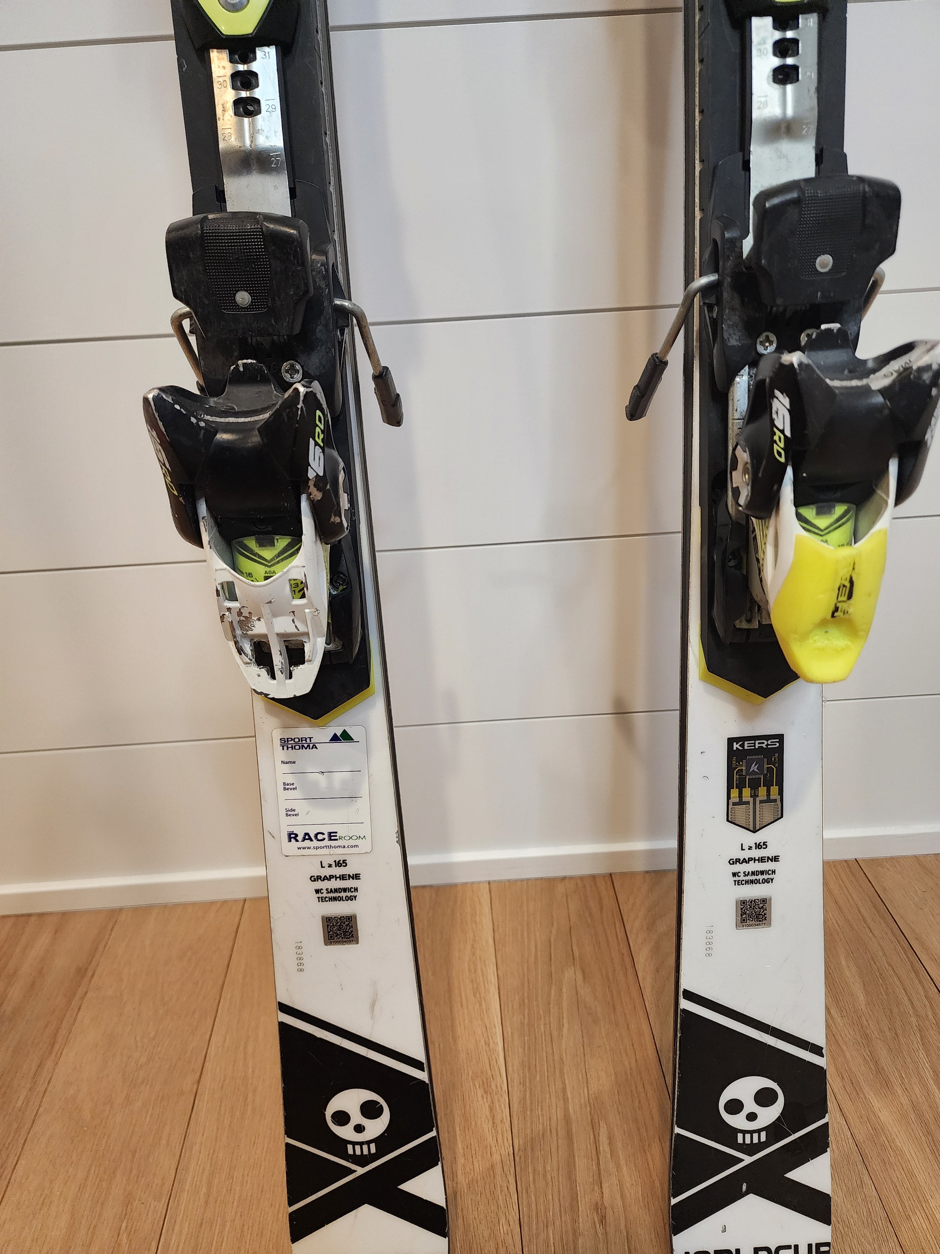 Used HEAD 165 cm Racing World Cup Rebels i.SL Skis With Bindings 