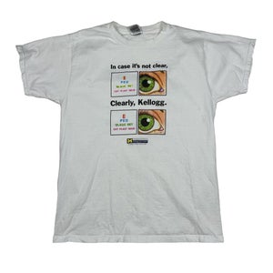 University of Michigan Kellogg Eye Center Graphic T-Shirt White Sz Large