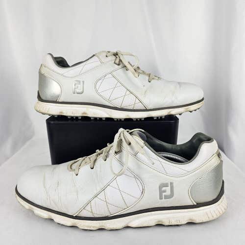Footjoy FJ Pro SL Leather White Spikeless 53579 Golf Shoes Size 11.5 M
