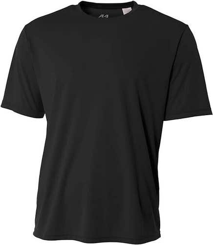 A4 Youth Unisex N3142 Cooling Performance Size Medium Black Athletic Tshirt New