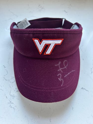 Virginia Tech Autographed Visor (Frank Beamer)