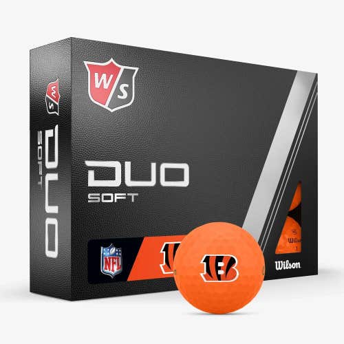 Wilson Staff 2023 Duo Soft NFL Golf Balls - Cincinnati Bengals - Matte Orange