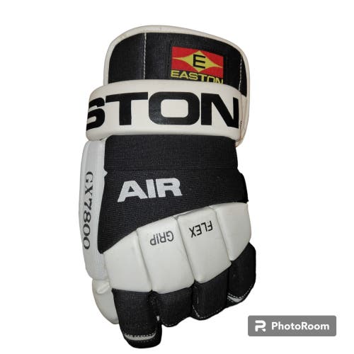 EASTON AIR GX 7800 LEFT HOCKEY GLOVE 14" BLACK WHITE RARE 1990's VINTAGE