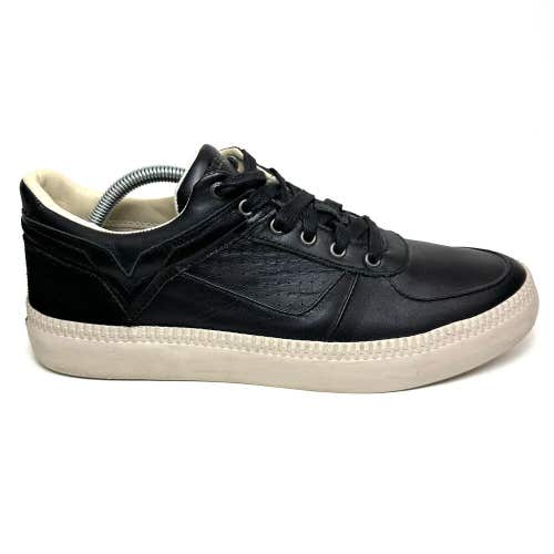 Diesel Spaark Low Men's Size 10 Black Leather Sneakers Shoes 93243
