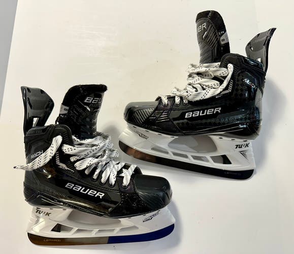 Bauer Supreme Mach Skates LS  Pulse TI Steel Size 8 Fit 2 Mint Condition