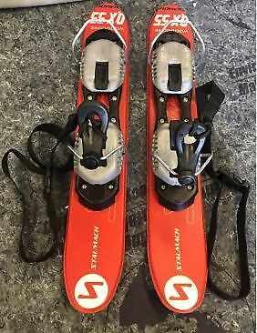 Red Stalmach QX55 Foot Skis with Snowblade Bindings