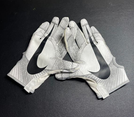 White Medium Nike Football Gloves