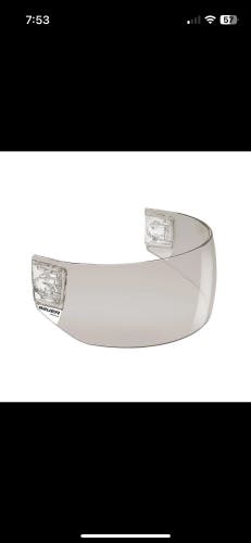 New  Bauer Pro Clip Straight Visor Smoke