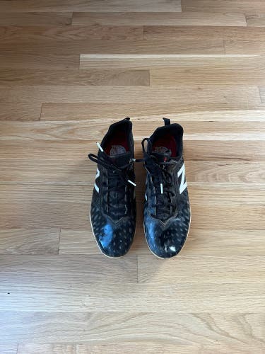 New Balance FantomFit Baseball Cleats Black/White Size 10