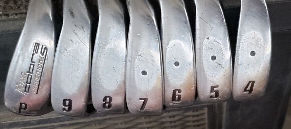 SET OF 7 KING COBRA TRANSITIONS GOLF IRONS 4-PW W GRAPHITE SHAFTS NICE GRIPS ls3